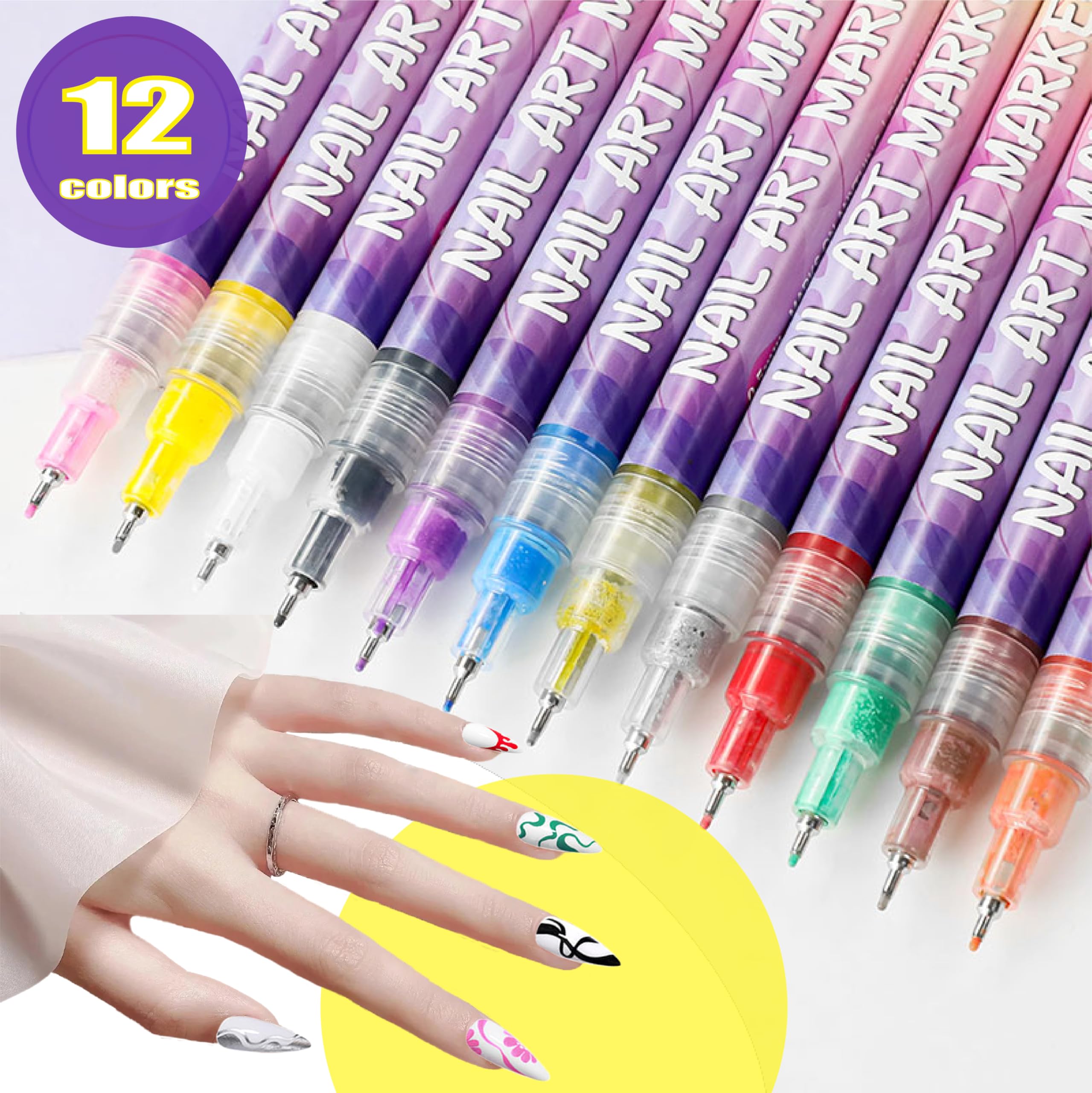 AOKELEON emballage-stylo-art-12pcs-laser: emballage pratique et prêt à l'emploi.