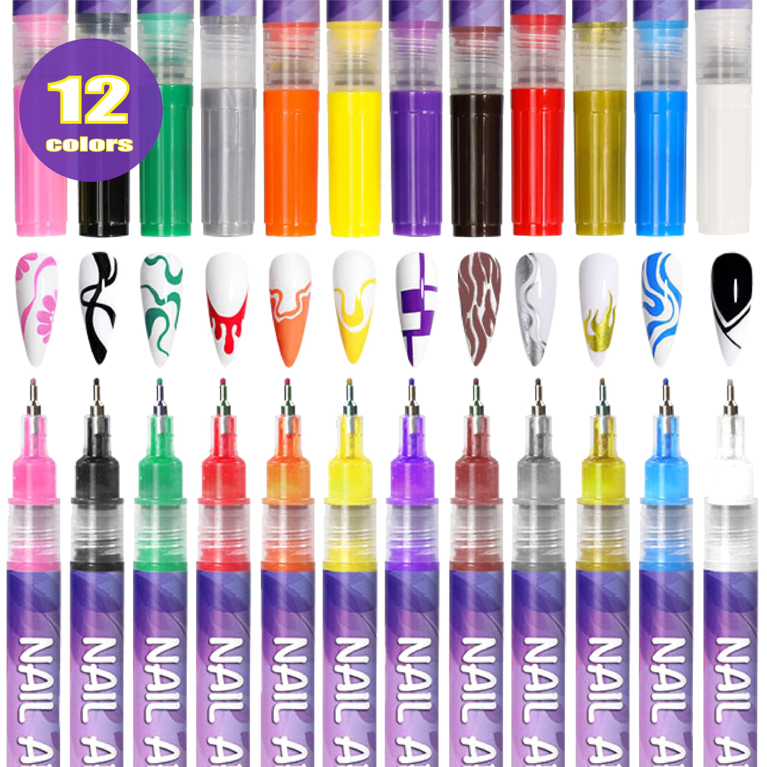 AOKELEON stylo-art-ongles-dots-et-tracés: création de motifs délicats et variés.