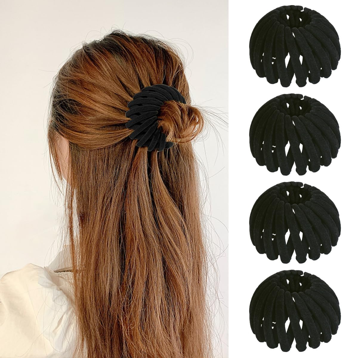 Barrette Aokid nid d'oiseau design vintage pour une coiffure stable et élégante