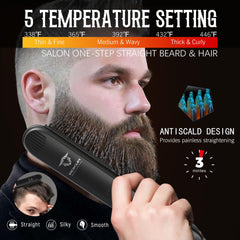 Brosse barbe Aokur – 5 niveaux, contrôle précis pour tous types de barbe.
