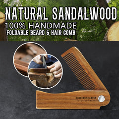 Aokur peigne santal bois pliable anti-statique pour coiffage rapide.
