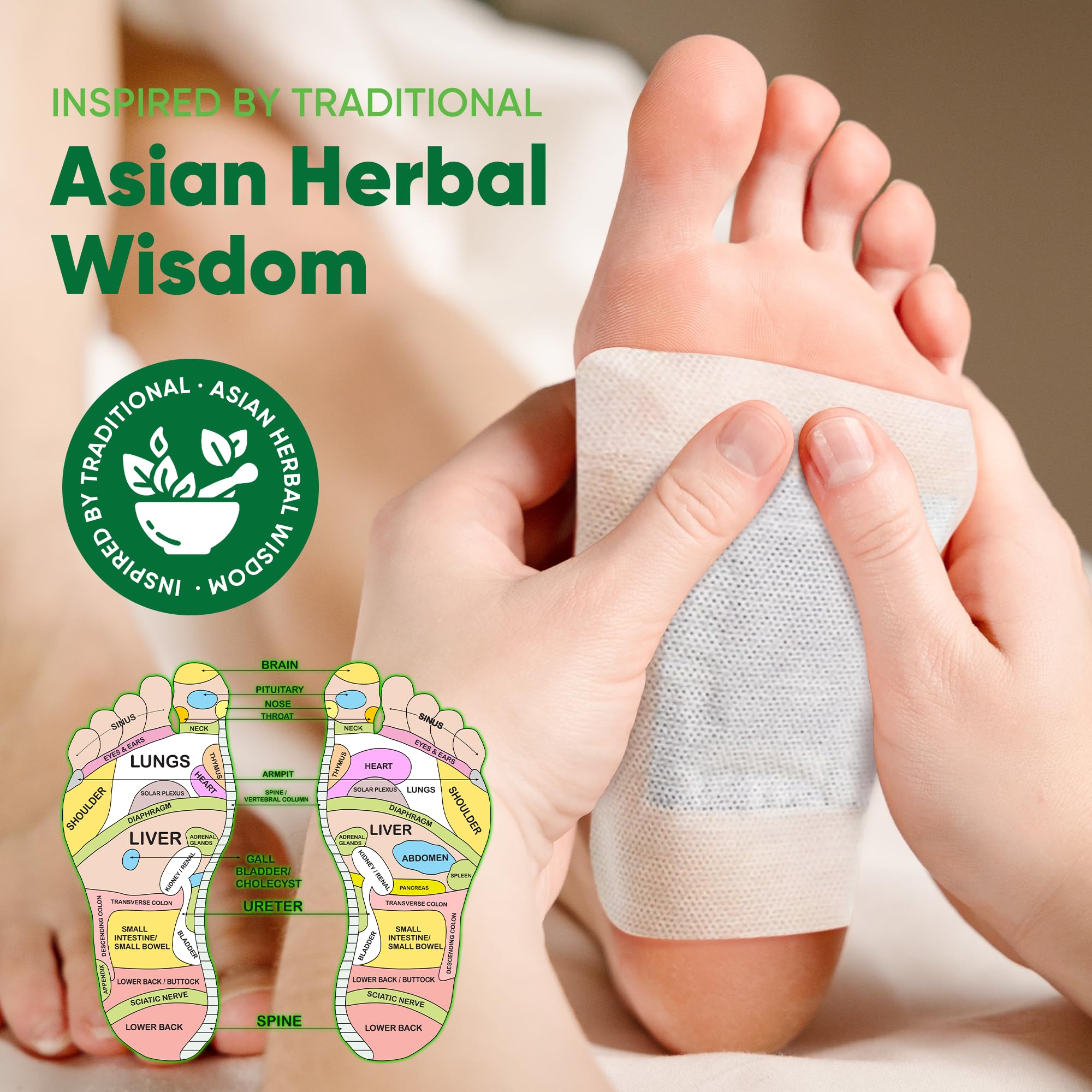 AOSORW pads-gingembre-infusion: chaleur réconfortante pour le repos des pieds.