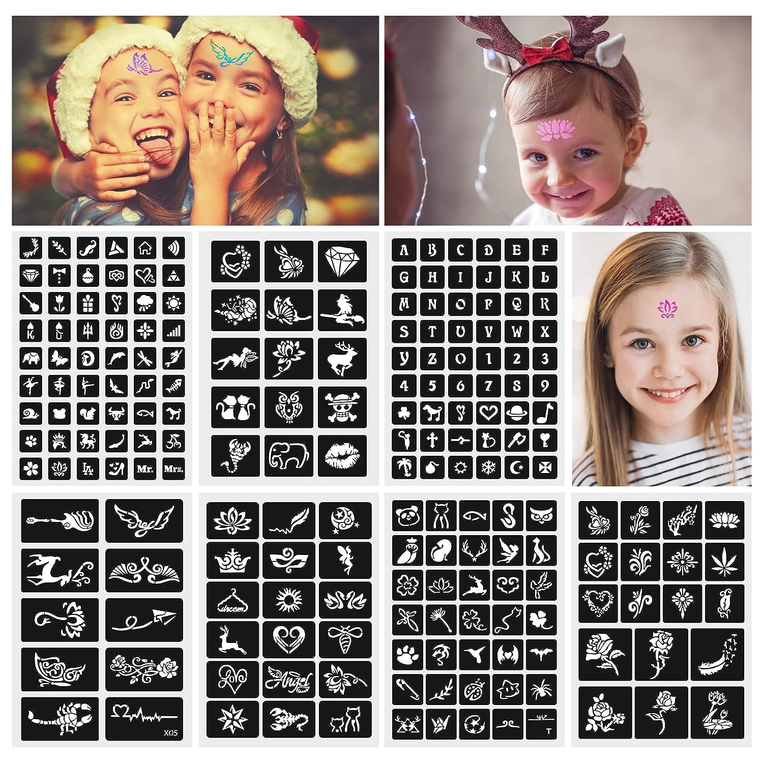 Aottom 204-pochoirs: motifs variés faciles à réaliser.