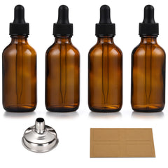 Bouteilles AOZITA ambrées de 30 ml avec pipette, idéale pour huiles essentielles.