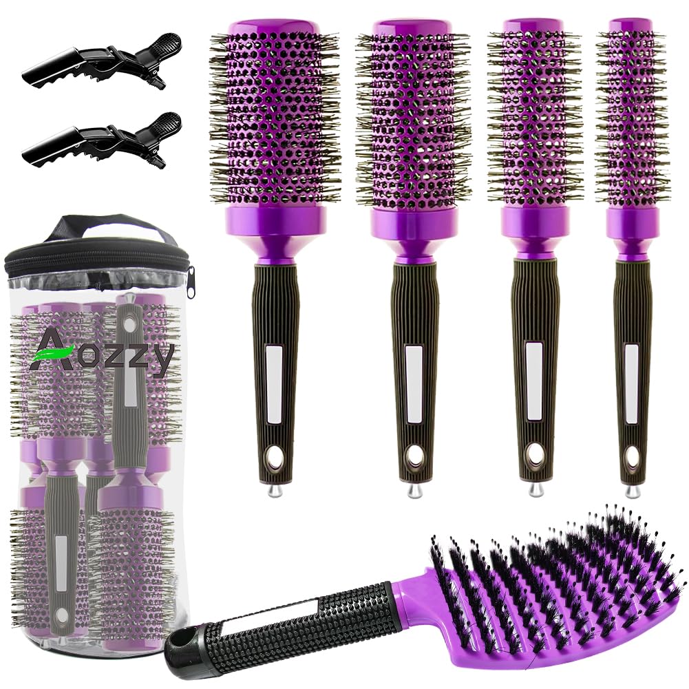 Brosse Aozzy ronde ceramique 25mm brillance et volume