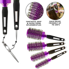 Brosse Aozzy ronde ceramique 53mm démêlage et corps