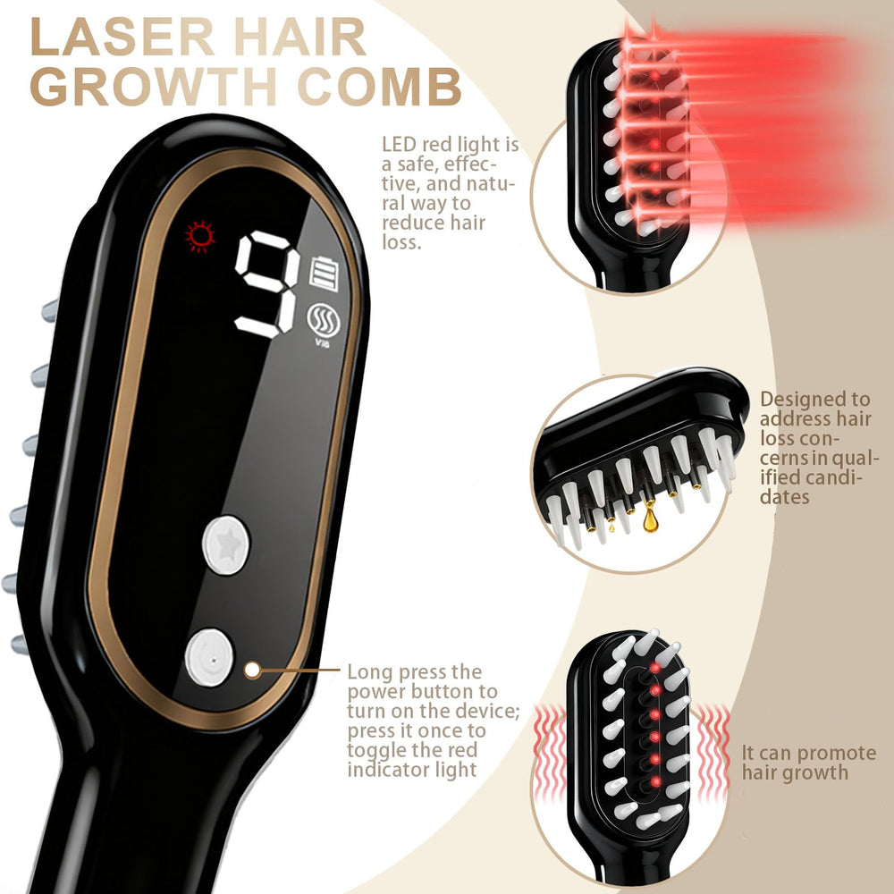 Apbier peigne laser croissance cheveux lumière ciblée atteignant le cuir chevelu.