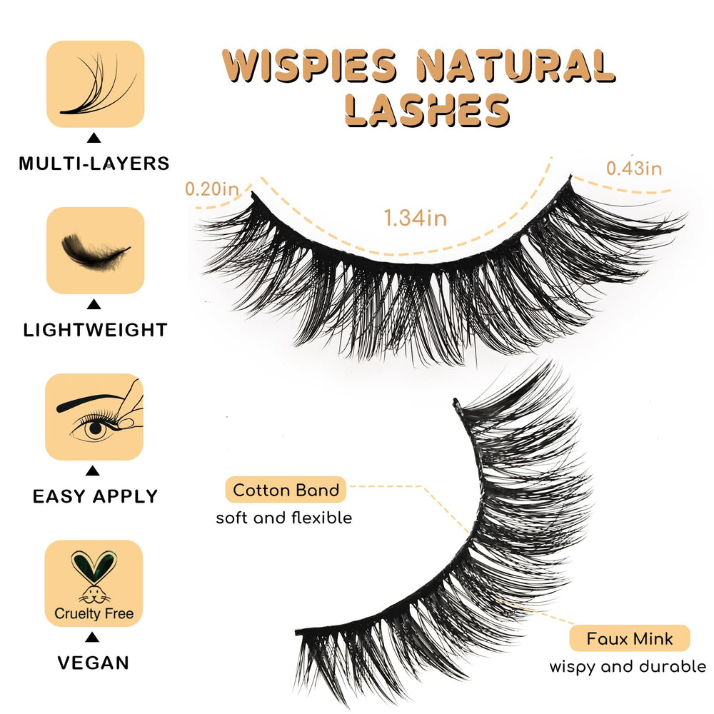APCYUST Cils faux vison synthétique doux: port léger et confortable.