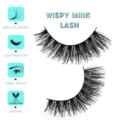 APCYUST cils fibres vison synthétique – texture douce et duveteuse.