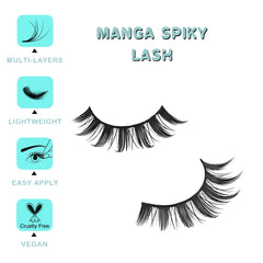 APCYUST Cils Manga – matière faux poil synthétique, toucher doux et naturel