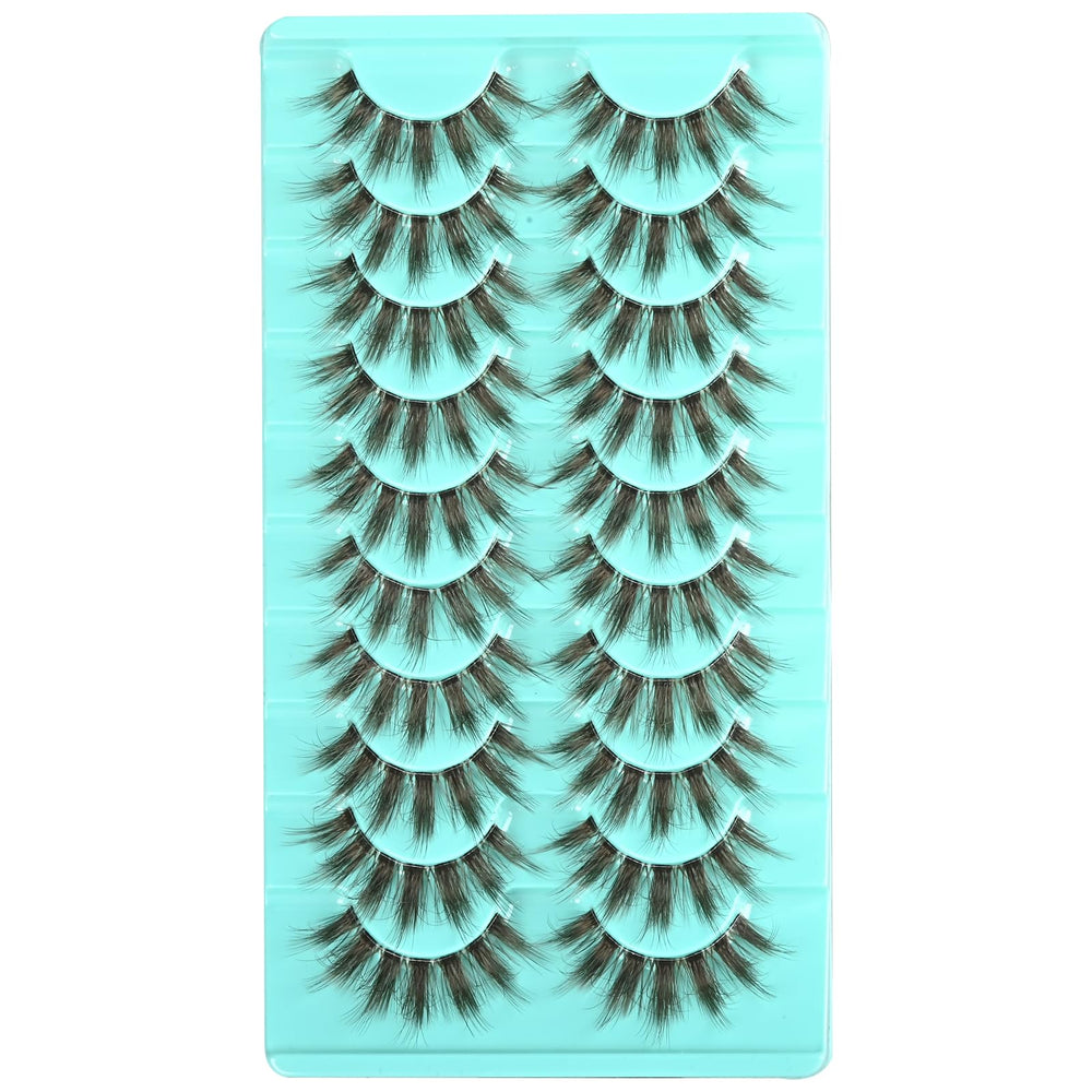 Ensemble cils APCYUST marron, longueurs variables pour différents styles.