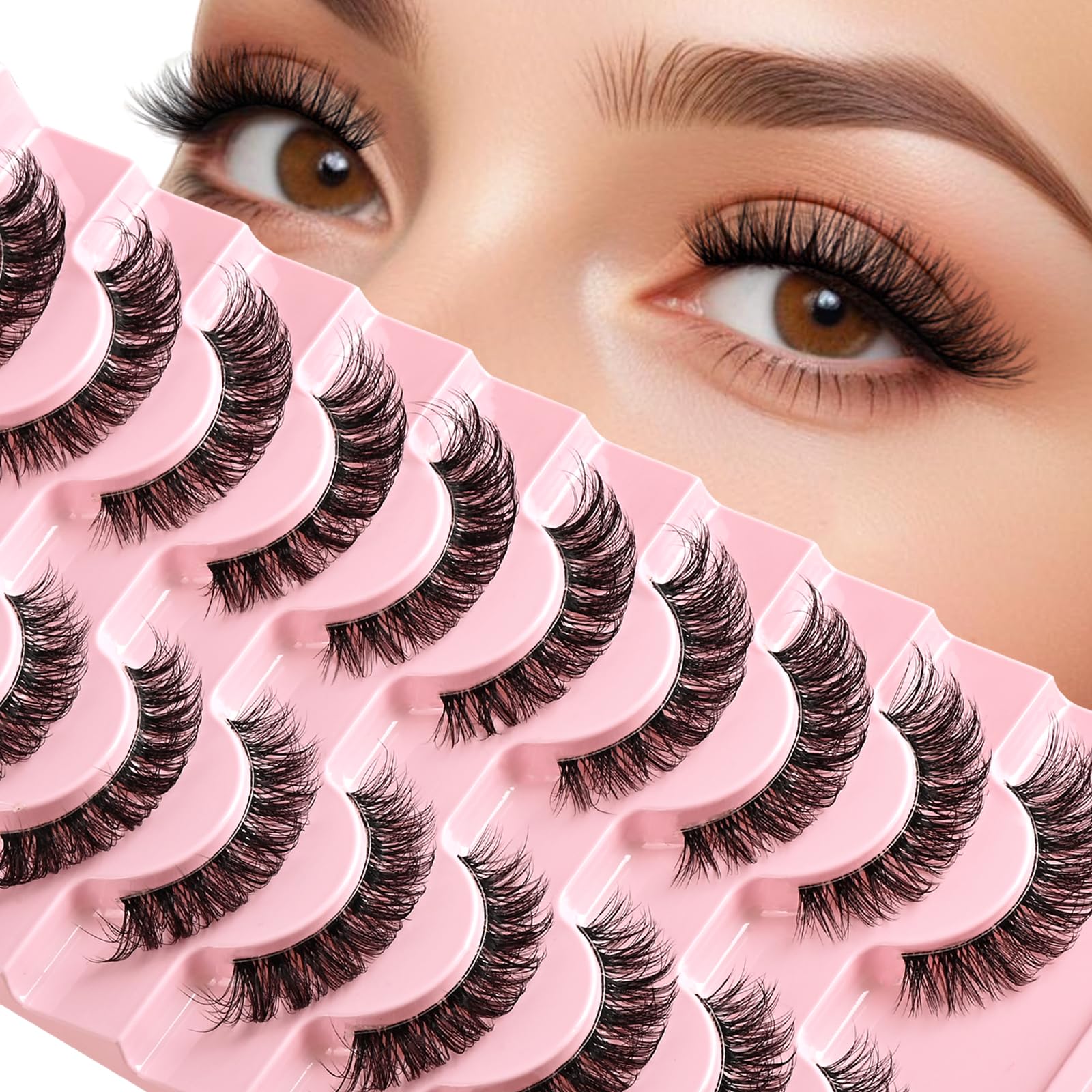APCYUST cils effet œil-de-chat naturel pour un regard subtil.