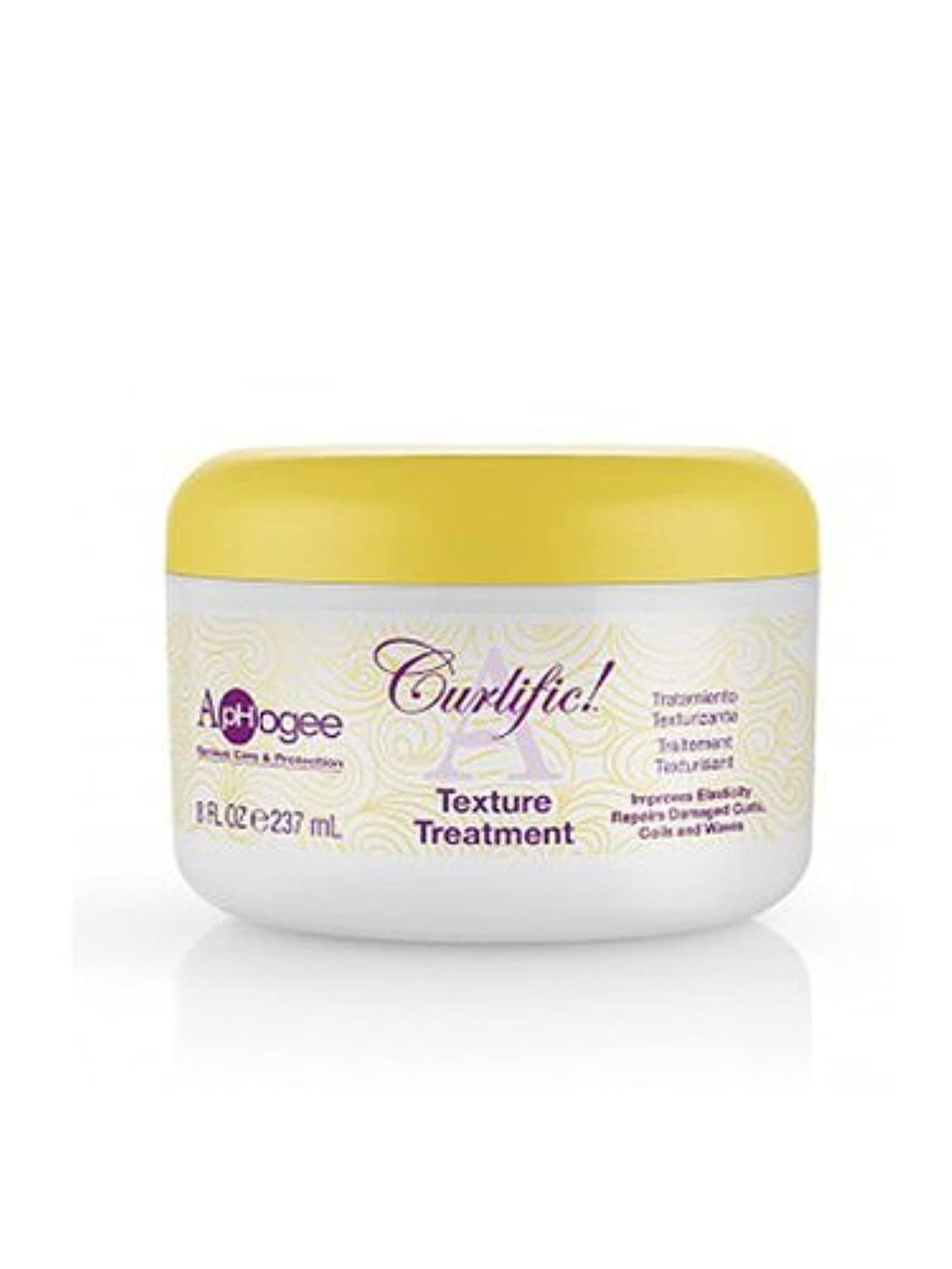 Aphogee Curlific Texture Treatment - bouteille montrée, revitalise l’élasticité des cheveux.