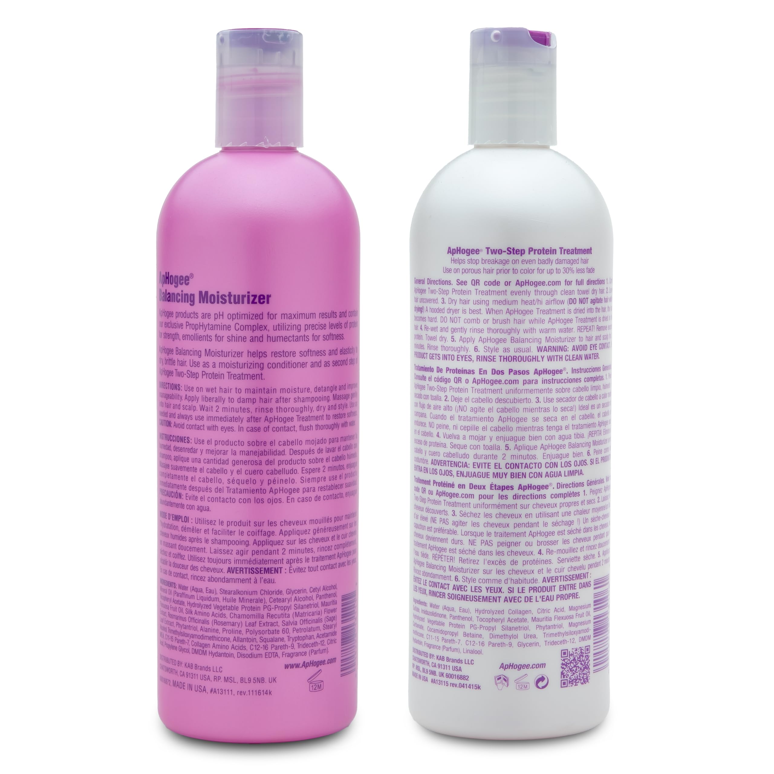 Aphogee-hydratant-equilibrant-16oz: hydratation durable pour cheveux souples et faciles à coiffer.