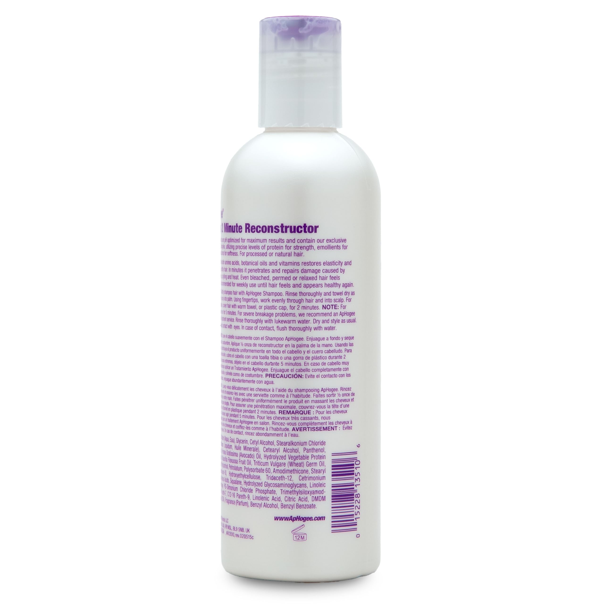 Aphogee Keratine Reconstructeur : emballage ergonomique facilitant l'utilisation régulière.