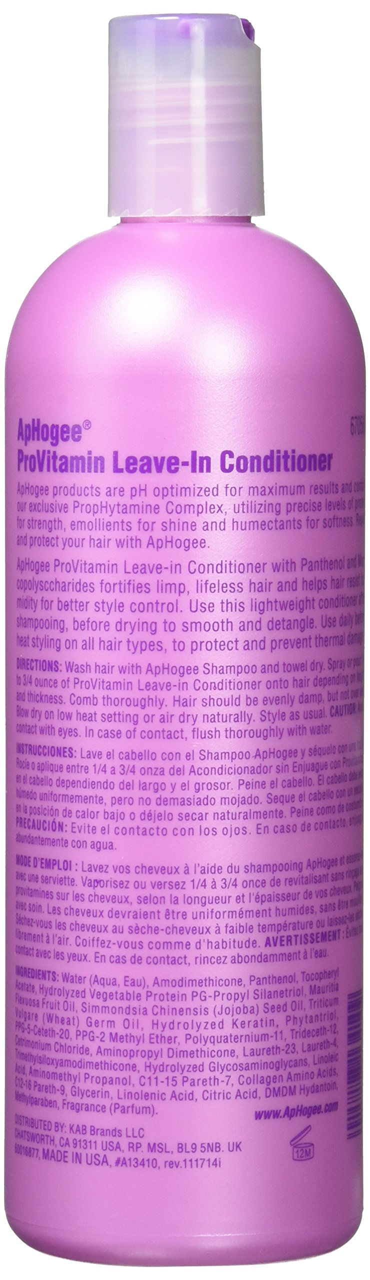 Application rapide d'Aphogee ProVitamin sur cheveux.