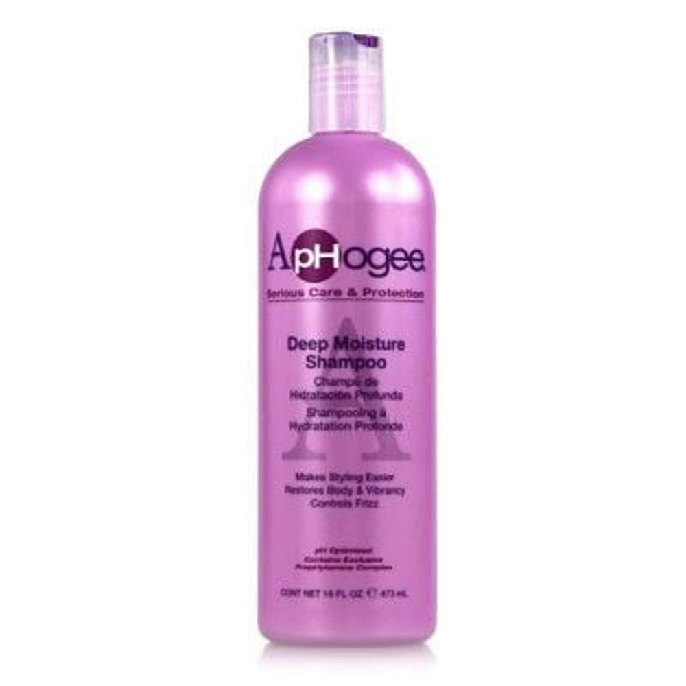 Aphogee Shampoing Hydratant Profond – texture crème en action, frisottis maîtrisés et hydratation.
