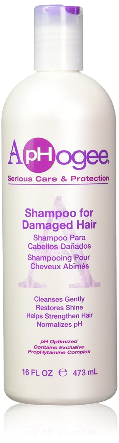 Aphogee Shampoing Cheveux Endommagés – bouteille en gros plan, renforce et protège les zones abîmées.