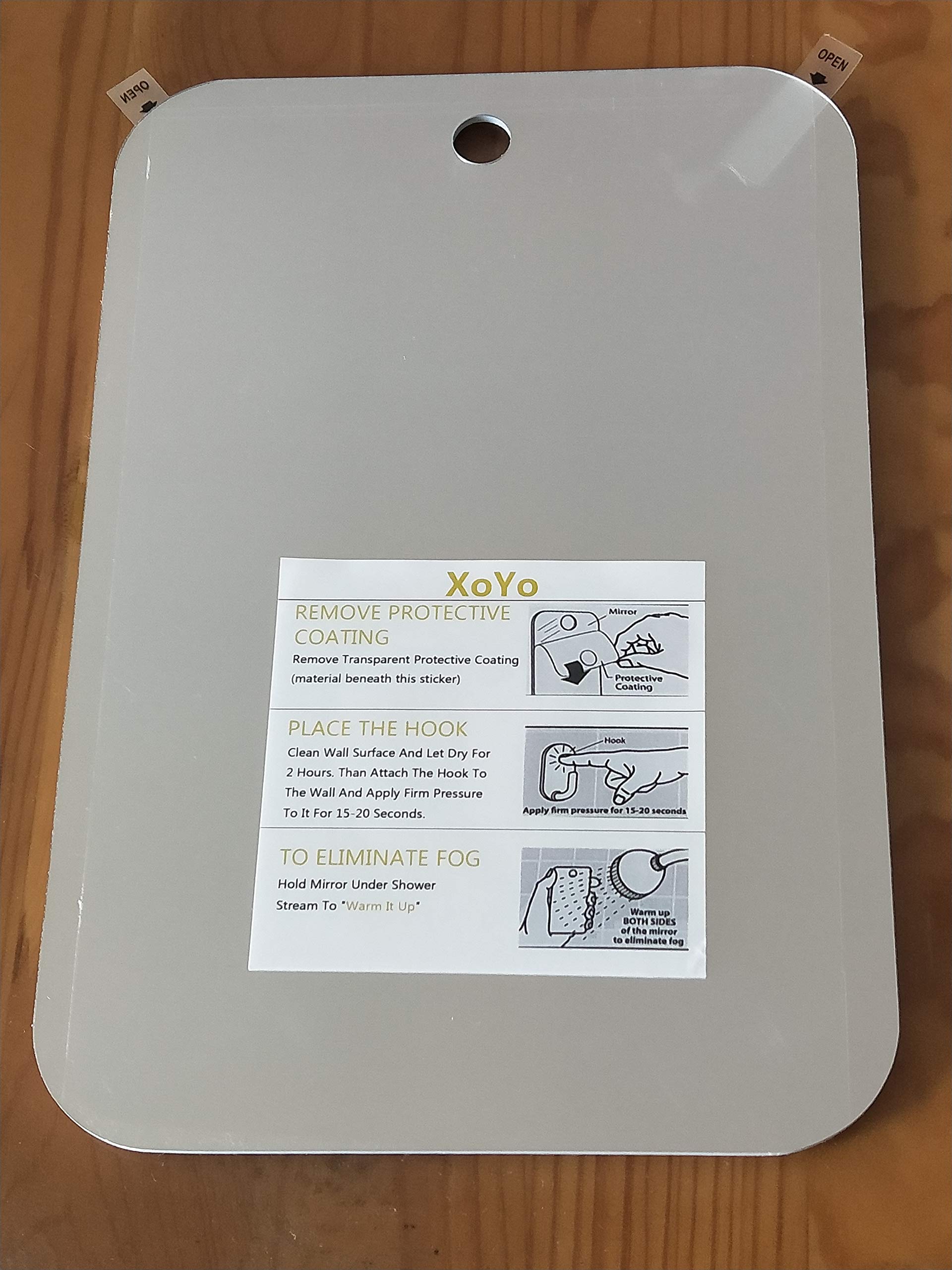 Miroir APHUIME Deluxe anti-buée avec film protecteur à retirer.