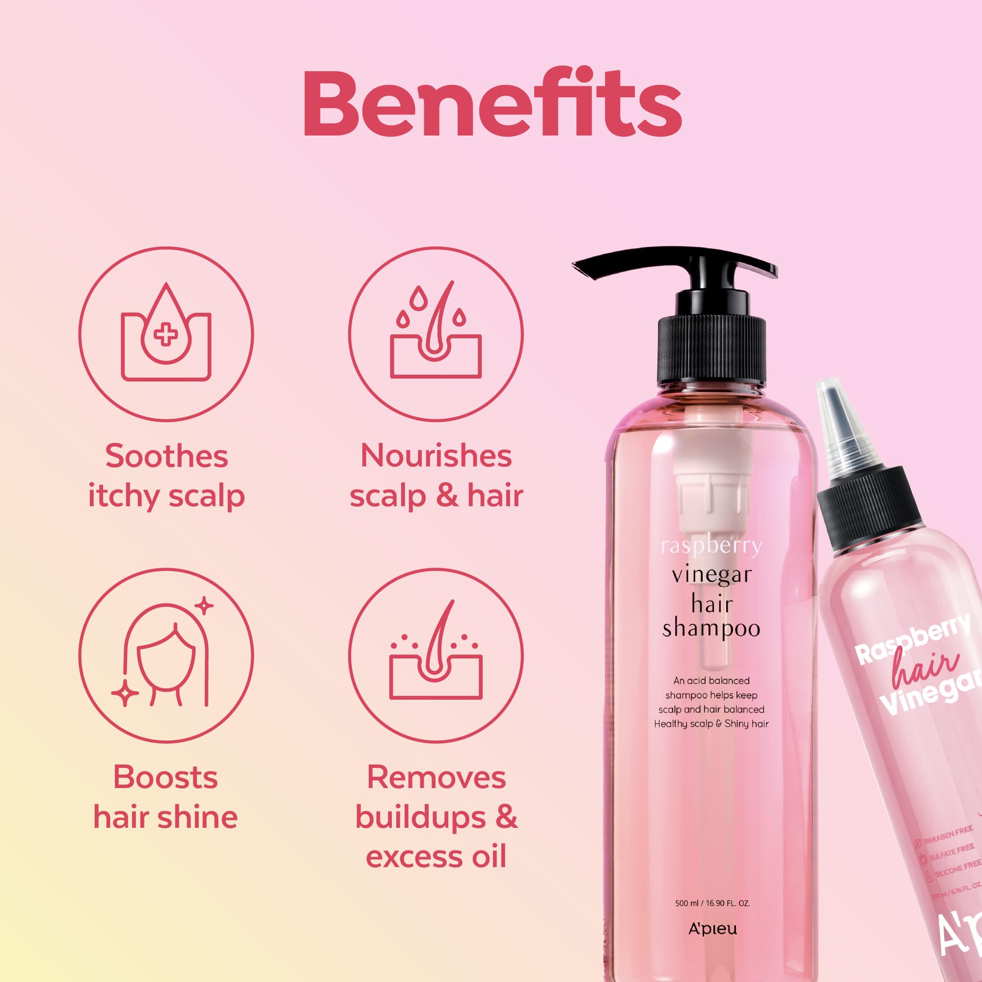 A’PIEU brillance et réparation cheveux – cheveux plus lisses et soyeux.