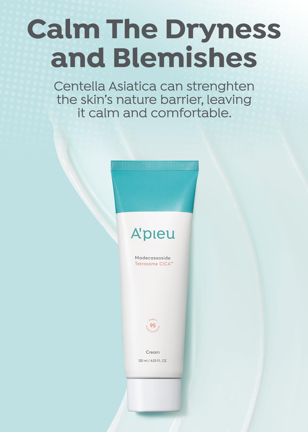 A'PIEU Madecassoside Tetrasome Crème – texture onctueuse qui calme les irritations