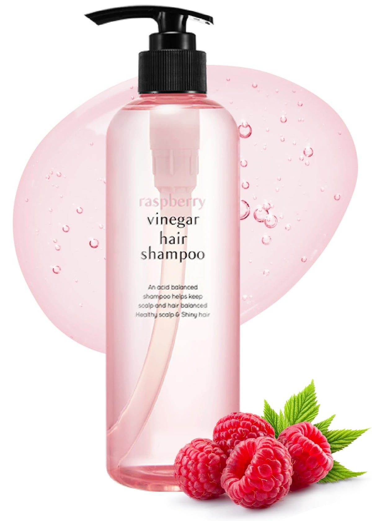 A’PIEU Shampoing Framboise Vinaigre – bouteille élégante prête pour une utilisation douce.