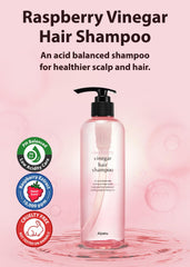 Texture crème du Shampoing Framboise Vinaigre enveloppant les cheveux.