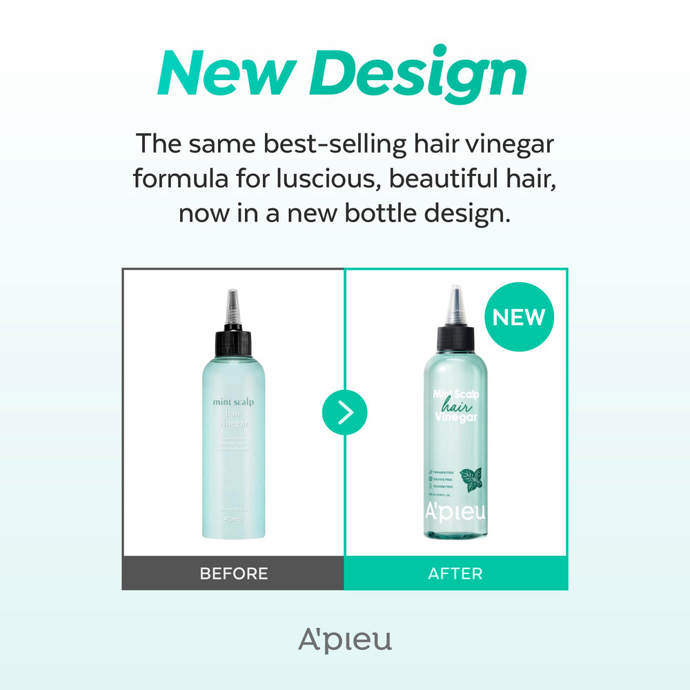 A'PIEU Vinaigre Menthe - Rinçage final: cheveux propres et lumineux