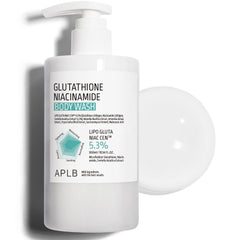 APLB Gel Douche Glutathione Niacinamide – bouteille visible, hydratation quotidienne