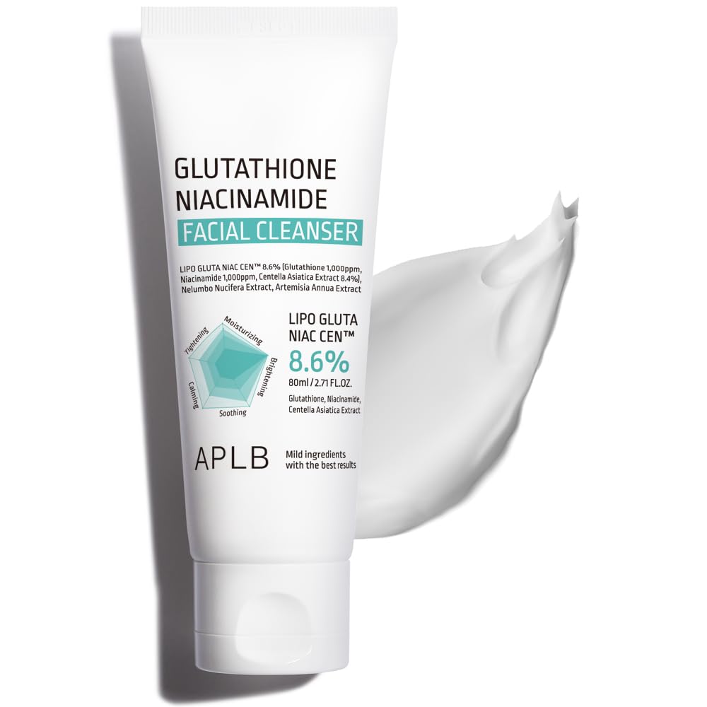 APLB Glutathione Niacinamide Nettoyant Visage – ensemble, nettoyage doux et hydratant.