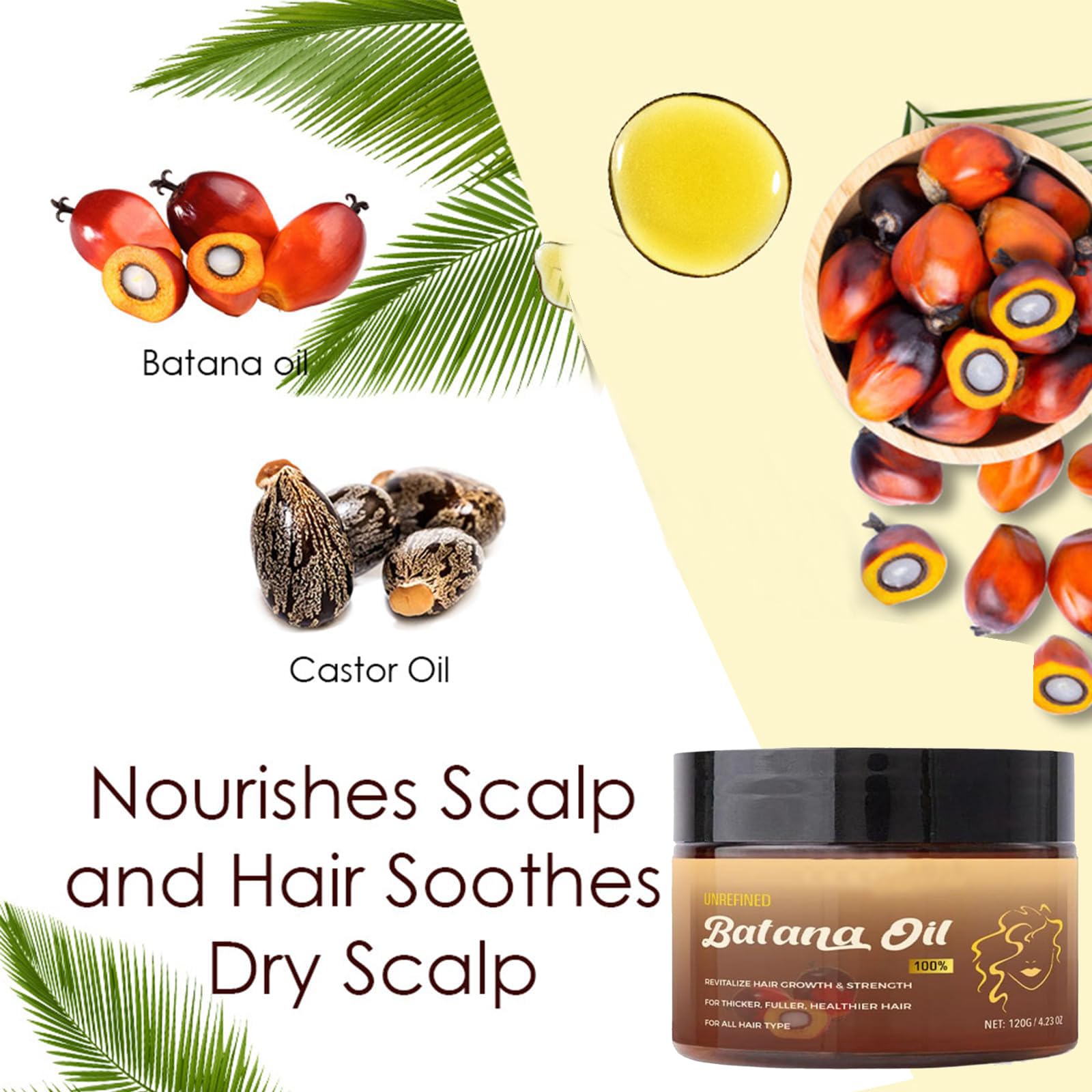 Apolo Cosmetics Emballage Batana 2 pièces – duo pratique pour routine capillaire.