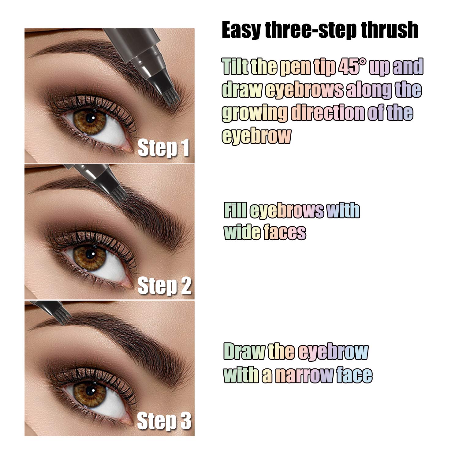 Apooliy sourcils liquide Capuchon fermé pour préserver le produit