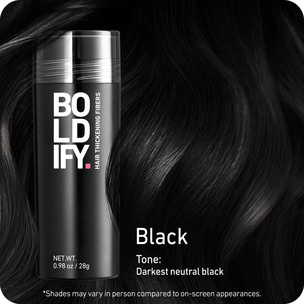 Boldify Fibres capillaires – application sur cheveux propres pour une couverture ciblée.