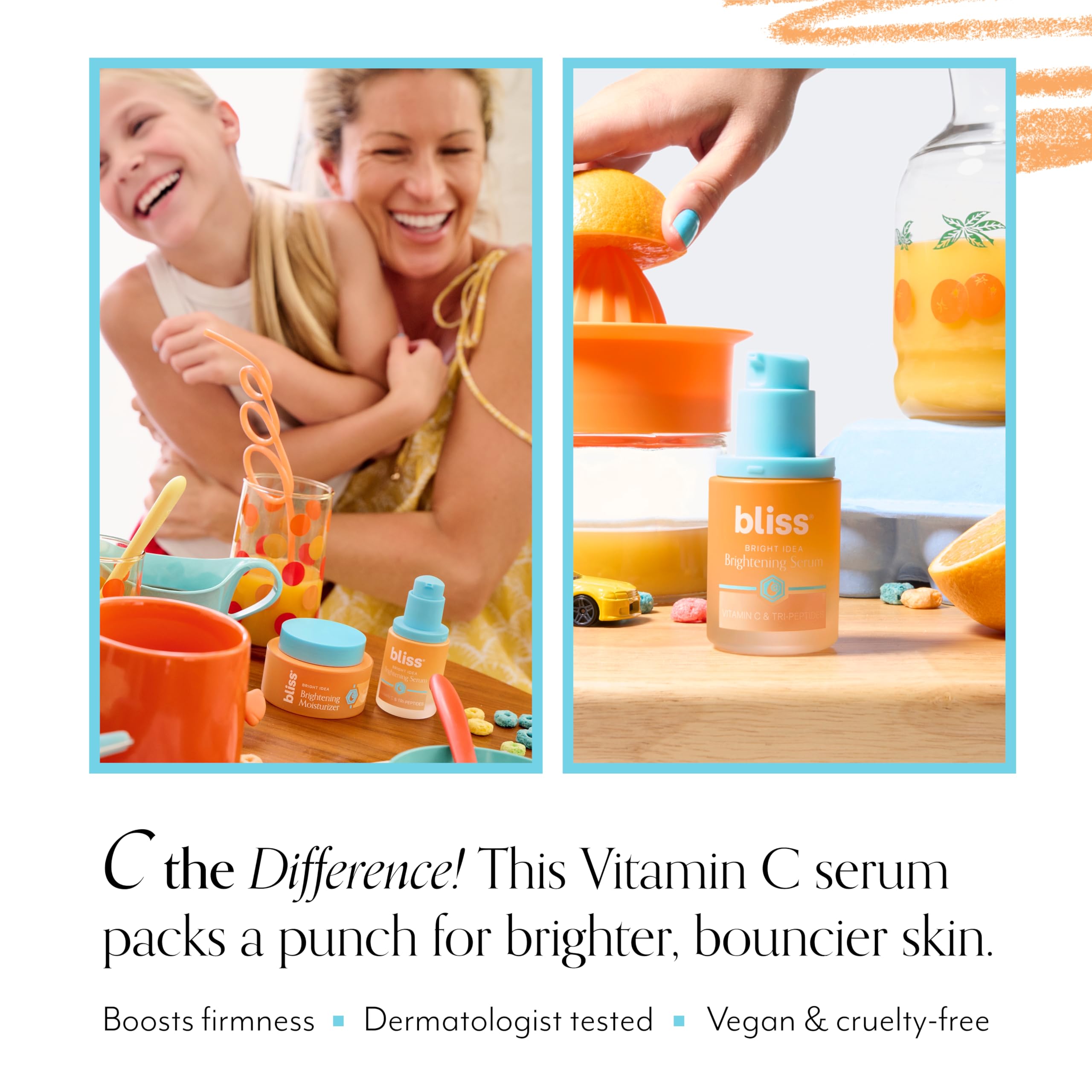 Application quotidienne Bliss Vitamine C Tri-Peptide : teint uniforme.