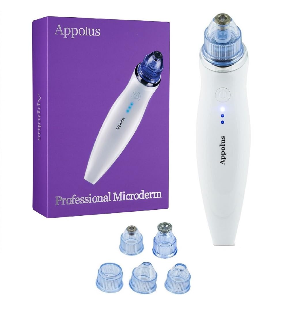 Appolus microdermabrasion visage avec tête diamant pour peau lisse et teint uniforme.