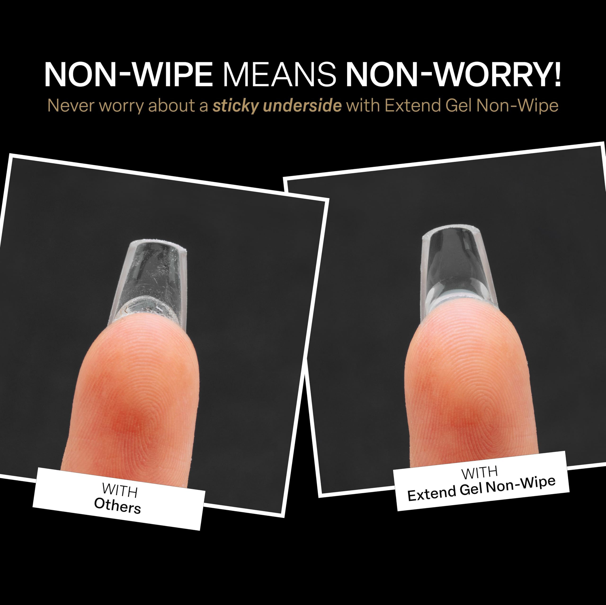 APRÉS Extend Gel Non-Wipe: pinceau Brush-X pour un placement précis.