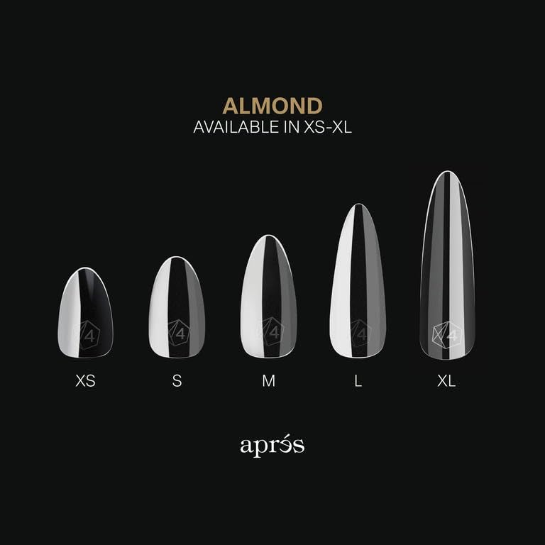 APRÉS Gel-X Amande: ligne sculptée pour une courbe et un apex prononcés.