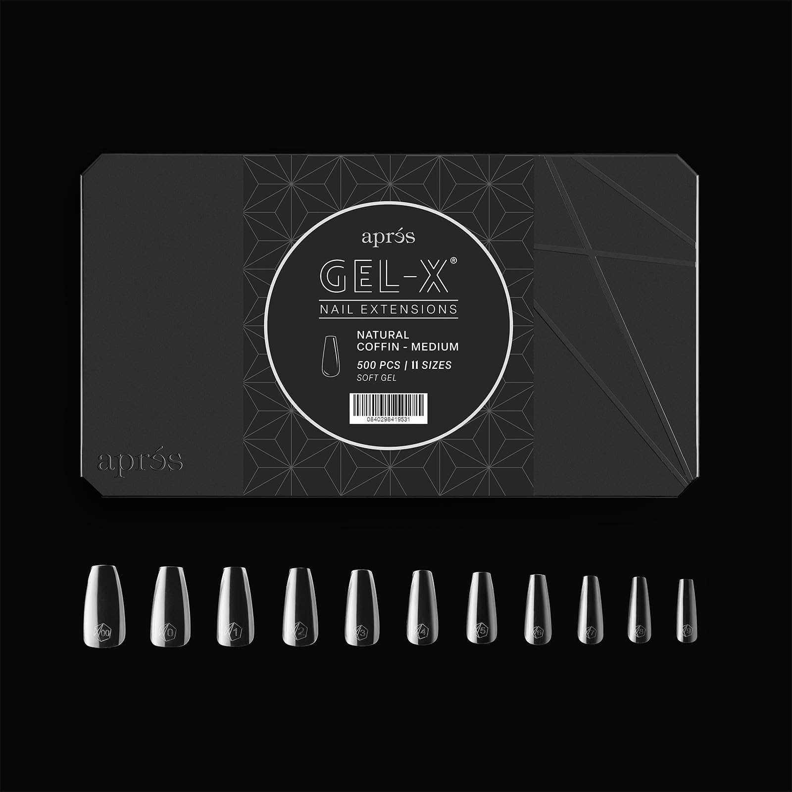 Tailles 00 à 9 pour un ajustement précis et personnalisé des tips Gel-X.