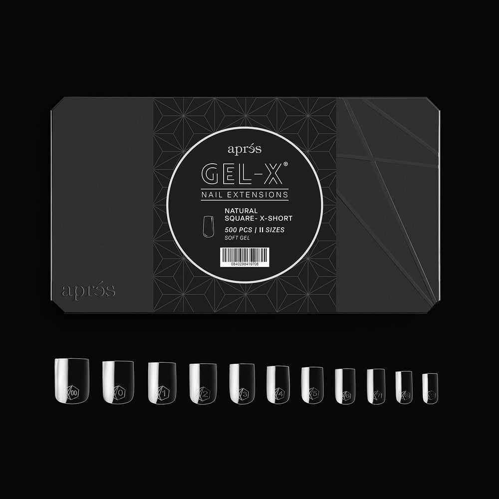 APRÉS Gel-X embouts taille 01, couverture fiable pour look salon.