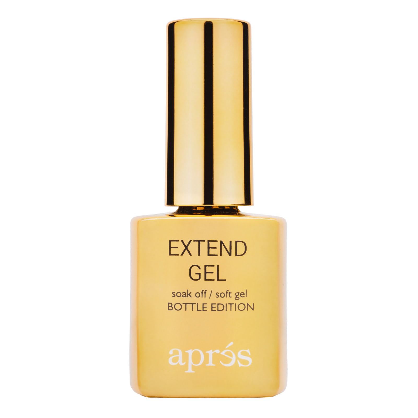 APRÉS Gel Extend – bouteille dorée 15 ml pour une application Gel-X précise.