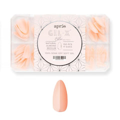 APRES Neutrals Gel-X Chloe: boîte de 150 tips pour une manucure naturelle.