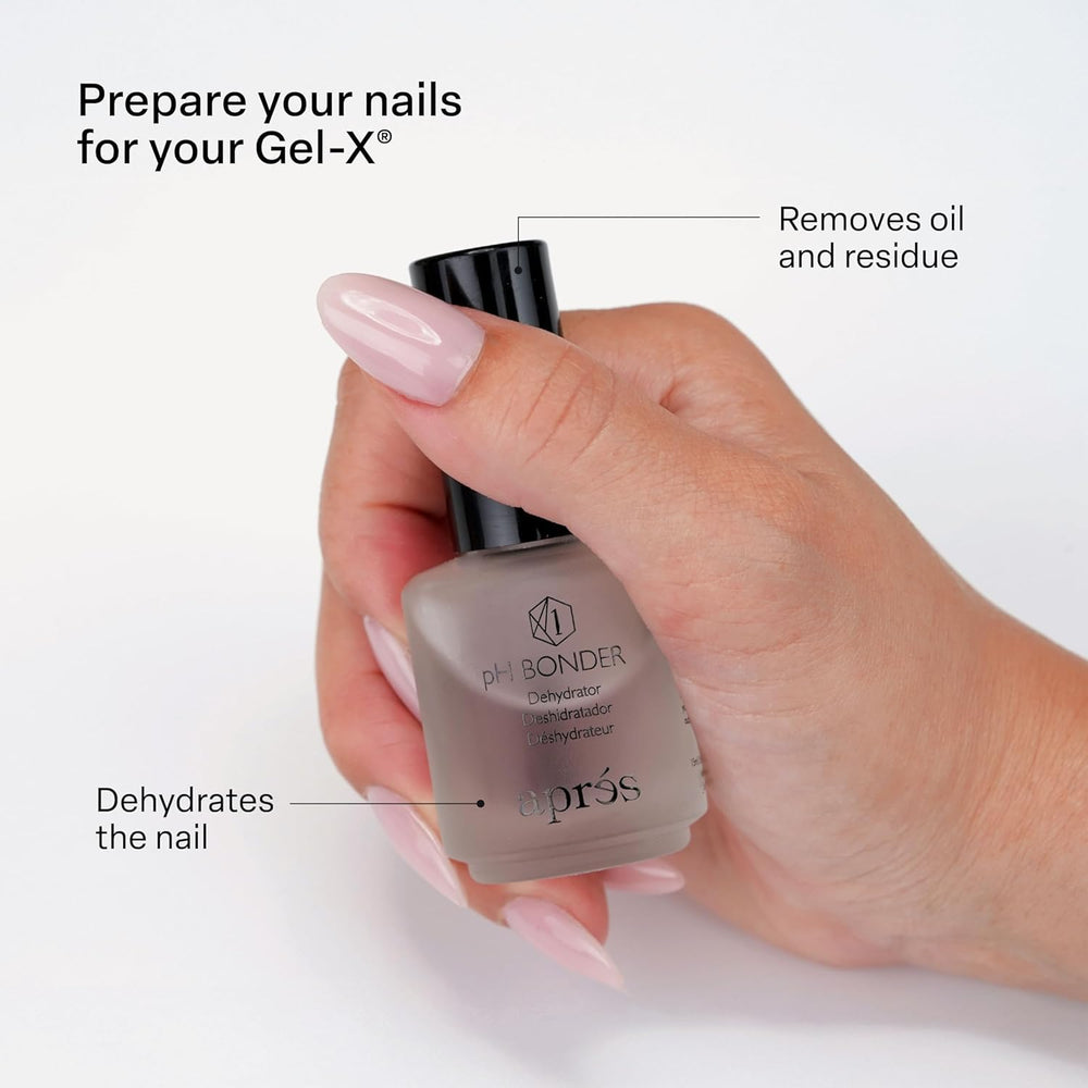 APRÉS pH Bonder, préparation ongle idéale pour adhérence optimisée.