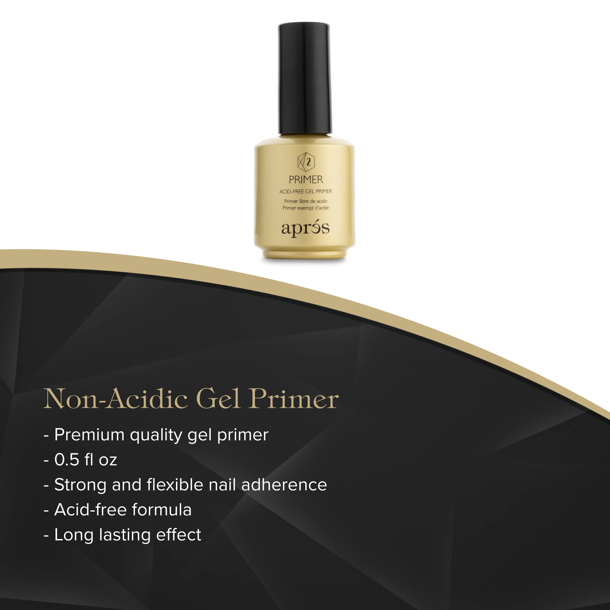 Bouteille Primer Gel Non Acide APRÉS, préparation douce de la plaque pour une adhérence fiable.