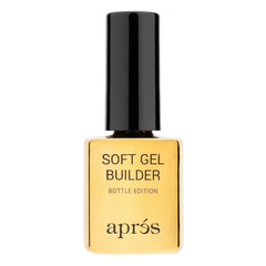 APRÉS Soft Gel Builder : bouteille et pinceau pour une application fluide et précise.