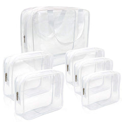 APREUTY grand sac maquillage transparent, visibilité rapide des cosmétiques lors des voyages.
