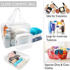 APREUTY sac maquillage transparent moyen 1, organisation simple pour le voyage.