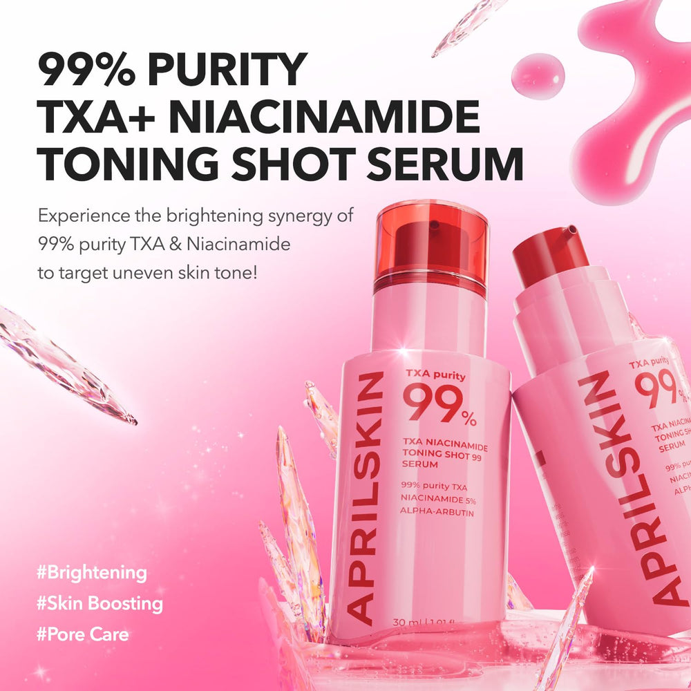 APRILSKIN 99% Tranexamic acid swatch demonstrates rapid absorption.