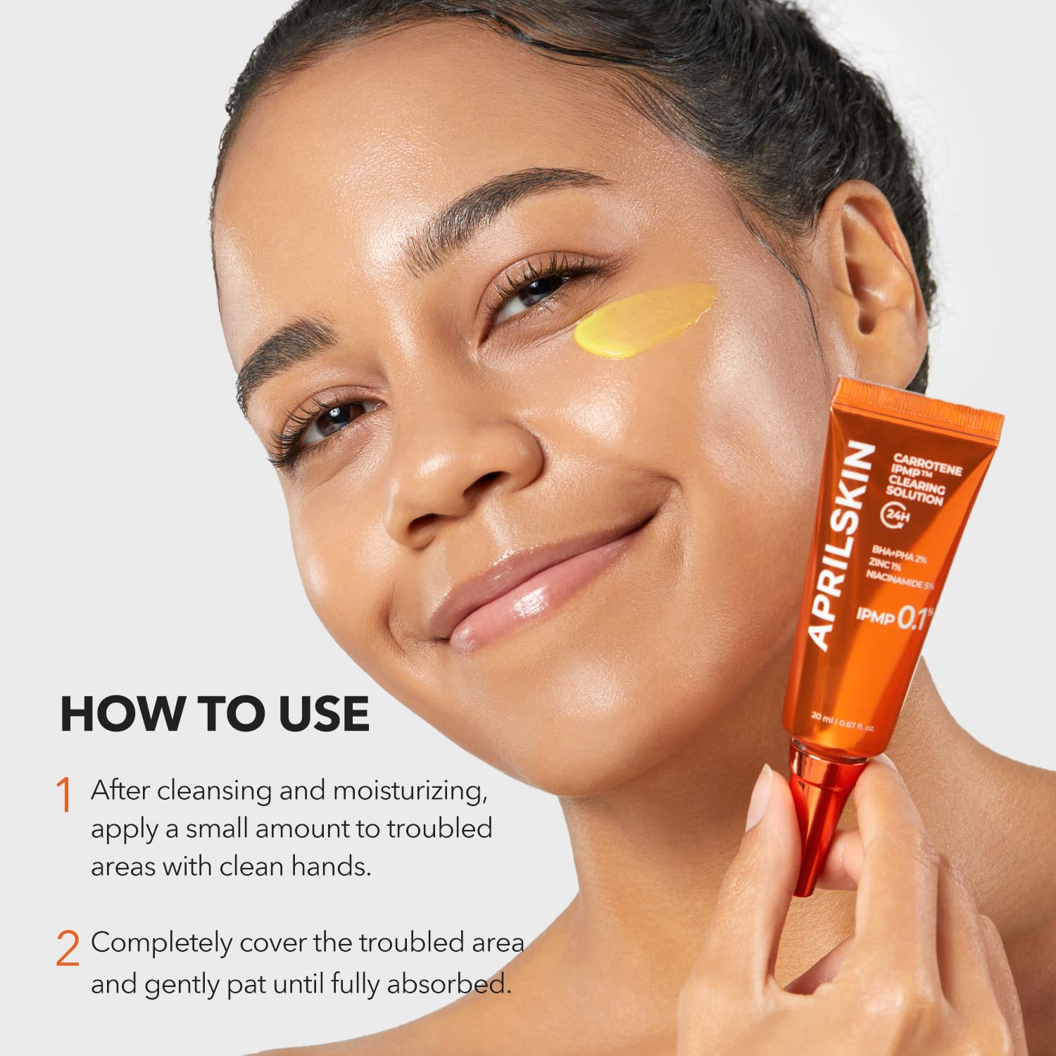 Formule douce et hydratante APRILSKIN Carrotene IPMP sans parfum.