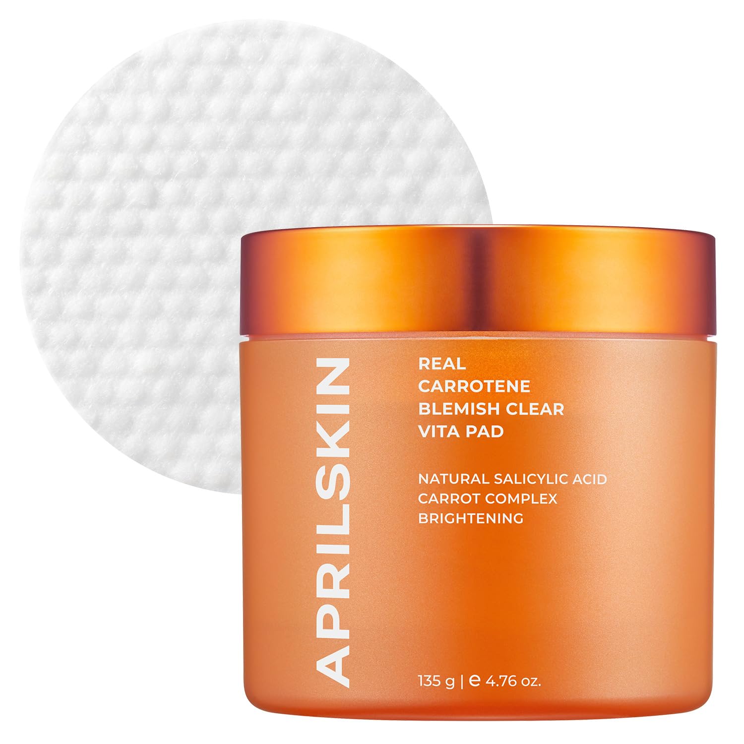 Emballage APRILSKIN Carrotene Pads, pratique et élégant pour votre routine.