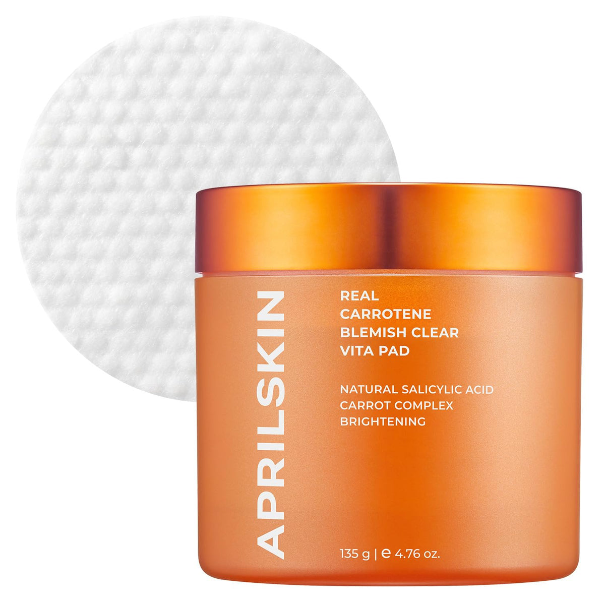 Emballage APRILSKIN Carrotene Pads, pratique et élégant pour votre routine.